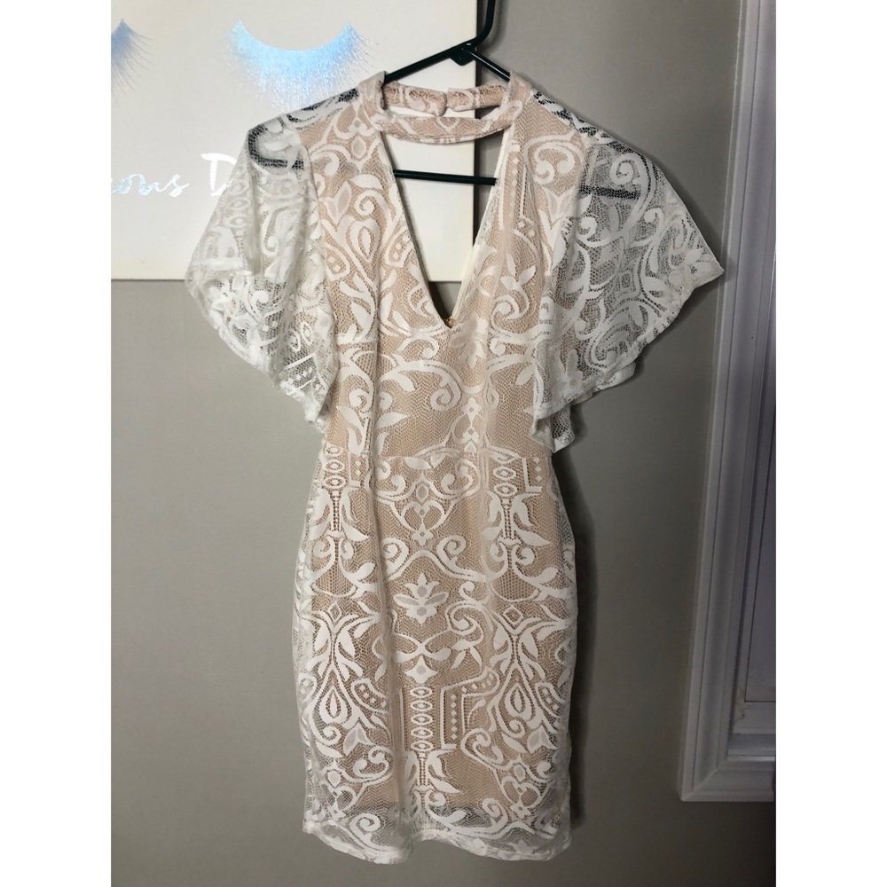 White/Nude Lace Dress